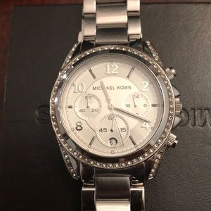 MK silver watch